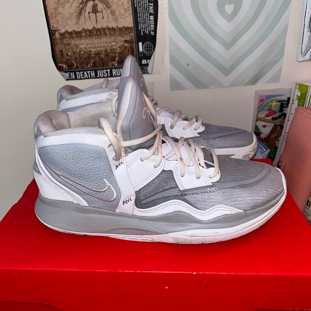 Grey Nike Kyrie Infinity 8 1 world 1 people
